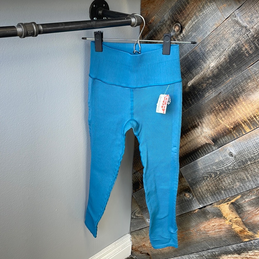 Free People Free Throw legging in coastline blue